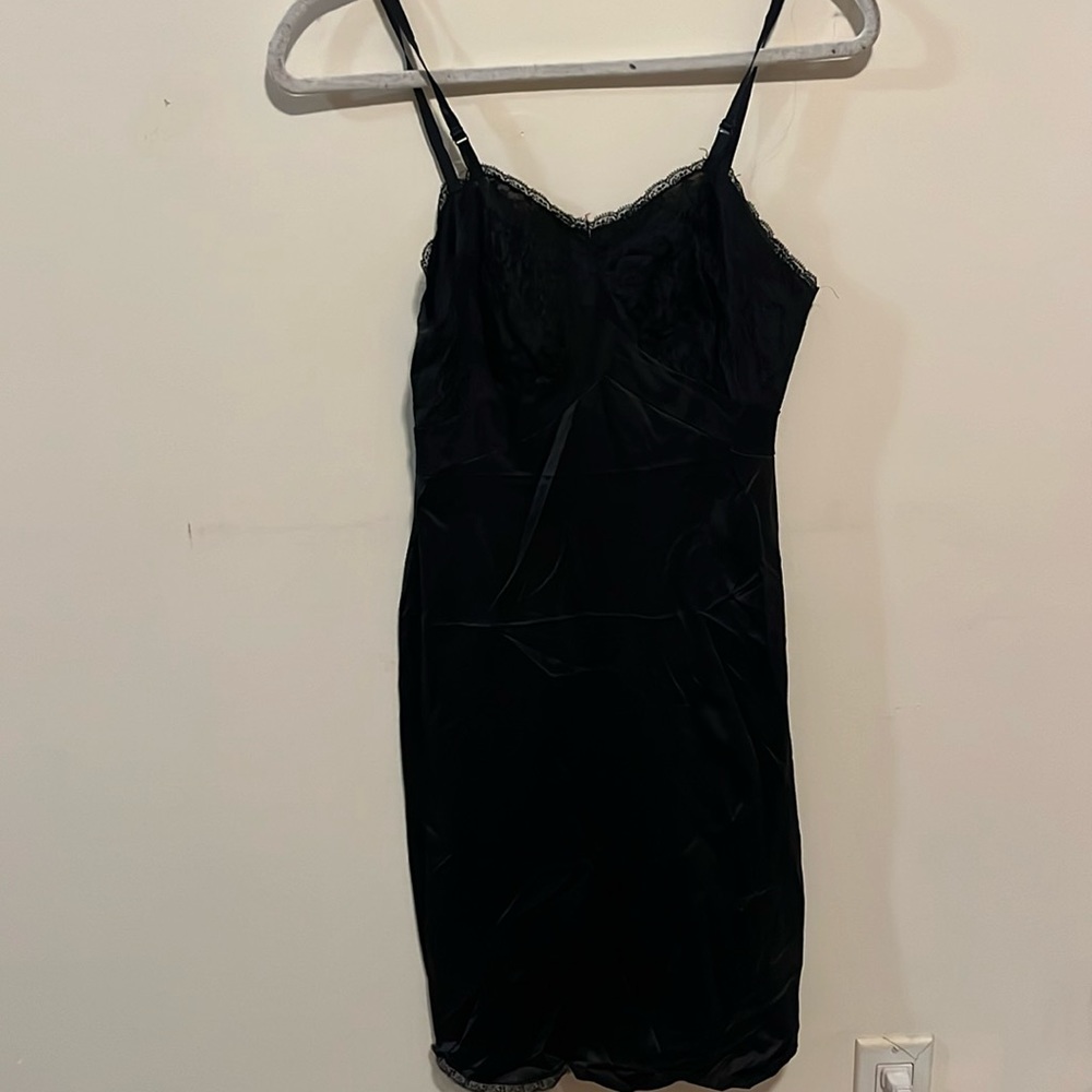 Black slip dress